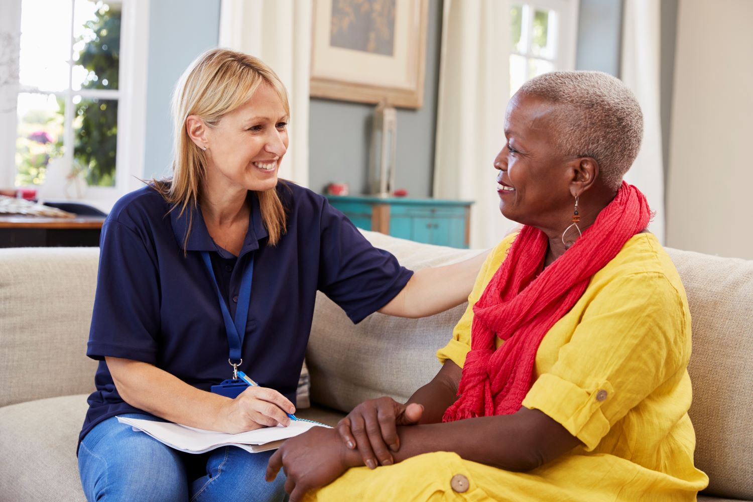safeguarding session with adult woman