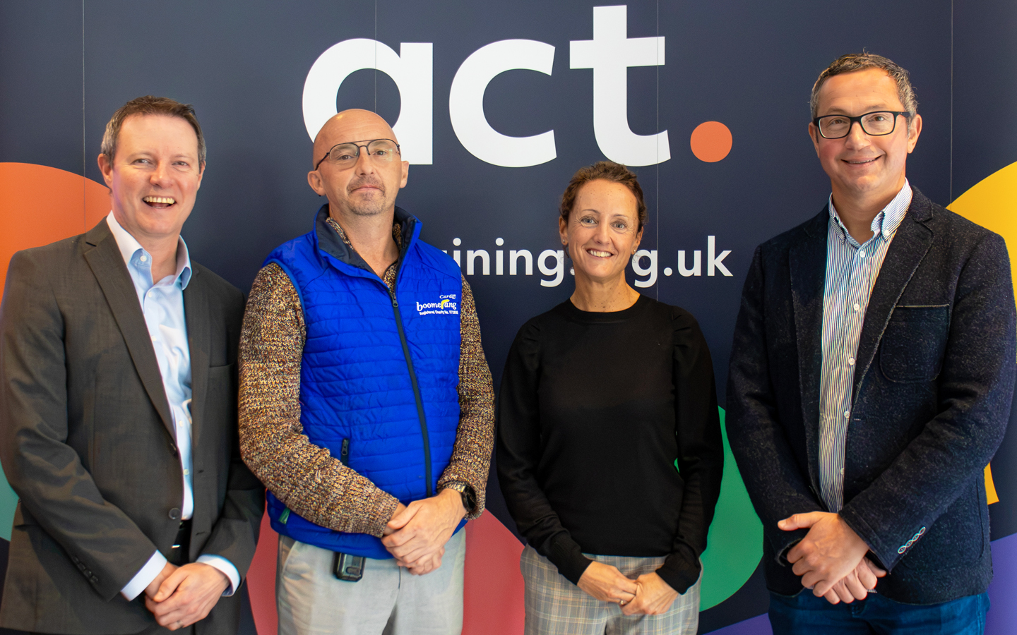 Richard Spear with Paul, Emily and Matt whose companies have signed the Employer Pledge